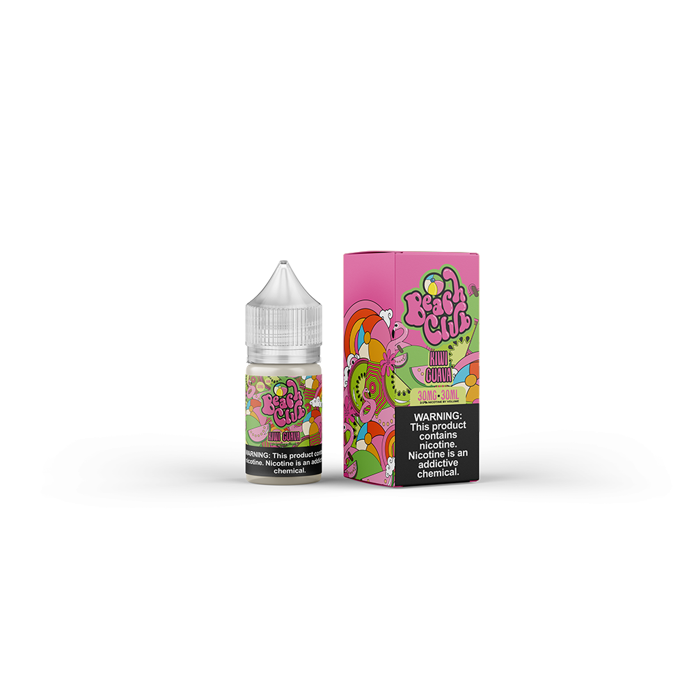 Beach Club E-Liquid 30mL (Salts) | Kiwi Guava with Packaging