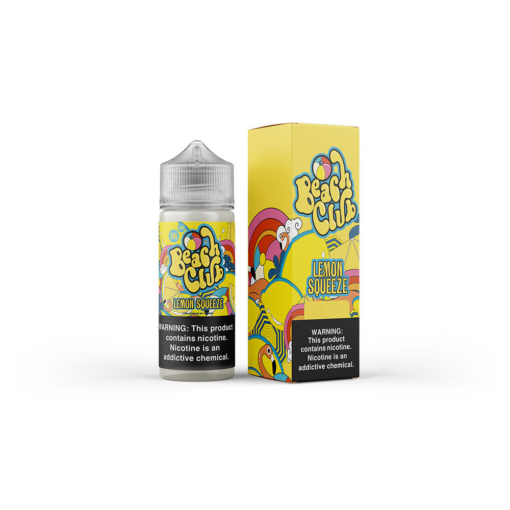 Beach Club E-Liquid 100mL (Freebase) | Lemon Squeeze with Packaging