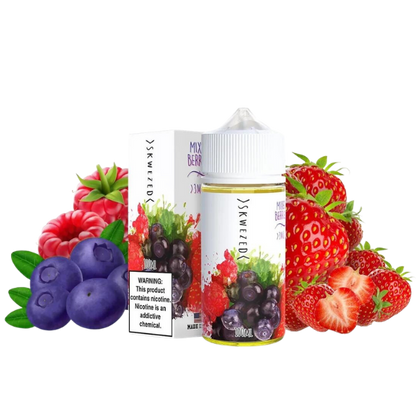 Skwezed 100mL E-Liquid Series (Freebase) | Mixed Berries with packaging