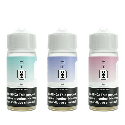 Nic Fill Unflavored Nicotine Concentrate 15mL Group Photo