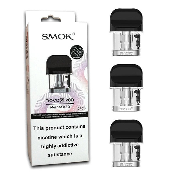 SMOK Novo X Pod (3-Pack) | Meshed 0.8ohm Bright Black