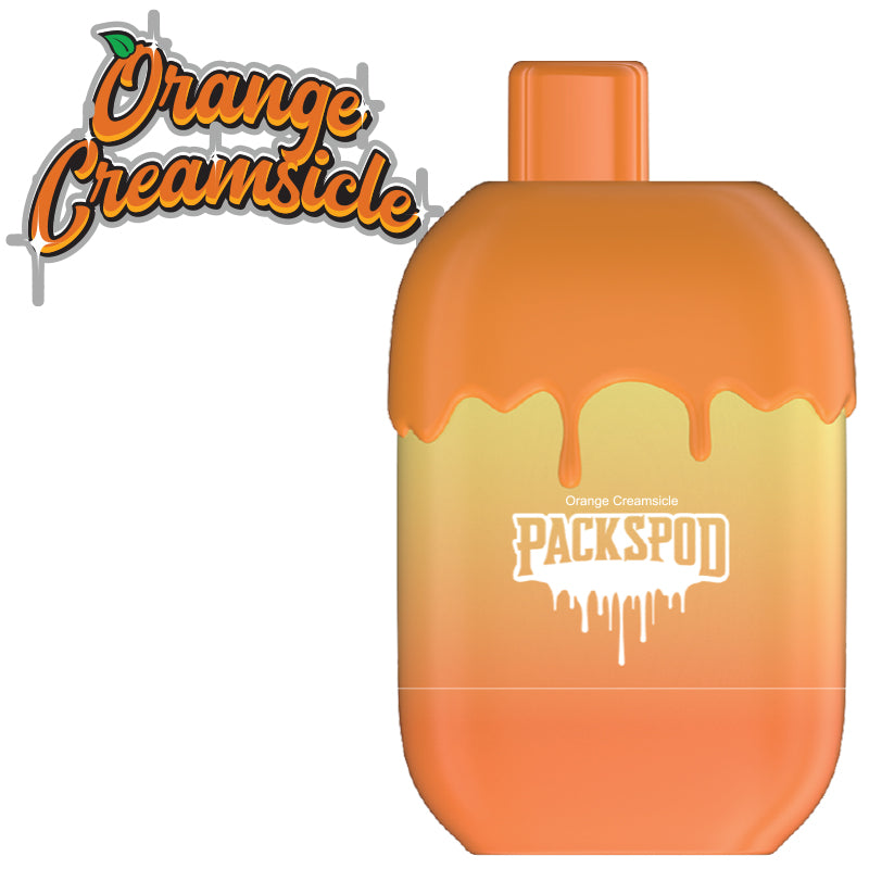 Packspod Disposable 5000 Puffs 12mL 50mg | MOQ 5pc Orange Creamsicle (Orange Burst)