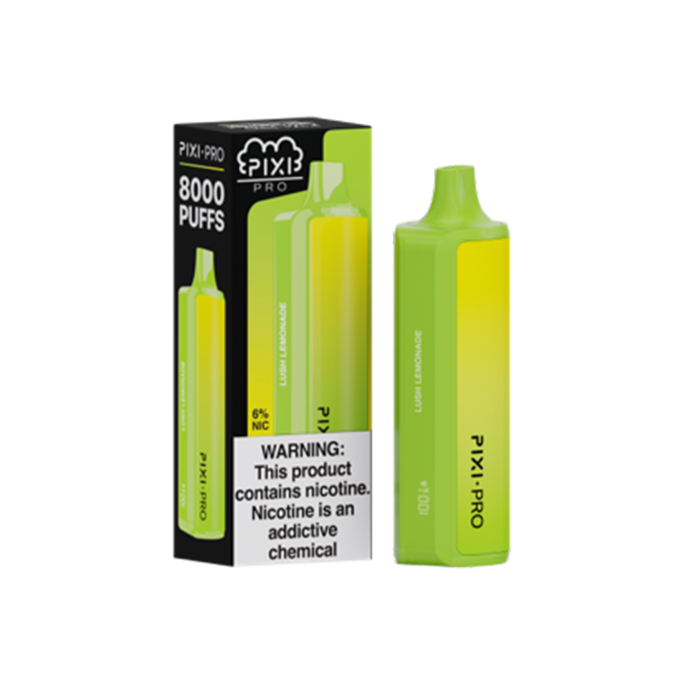 Pixi Pro Disposable 8000 Puffs 14mL 60mg | MOQ 10pc Lush Lemonade