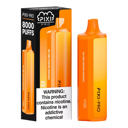 Pixi Pro Disposable 8000 Puffs 14mL 60mg | MOQ 10pc | MOQ 10pc Orange Mango Melon