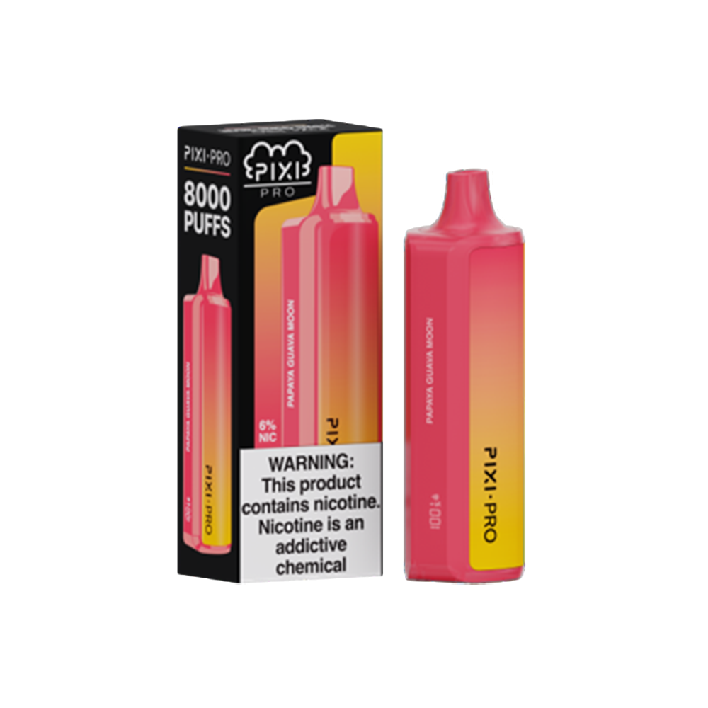 Pixi Pro Disposable 8000 Puffs 14mL 60mg | MOQ 10pc Papaya Guava Moon