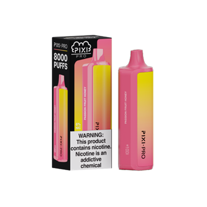 Pixi Pro Disposable 8000 Puffs 14mL 60mg | MOQ 10pc Passion Fuit Honey