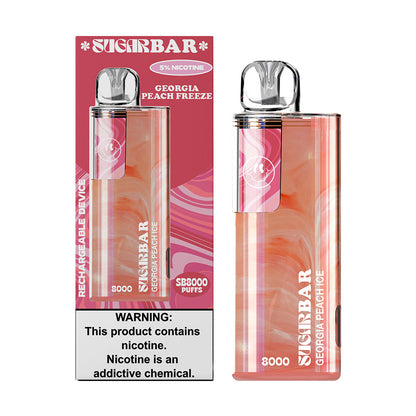 Sugarbar SB8000 Disposable 8000 Puffs 19mL 50mg | MOQ 10 Georgia Peach 