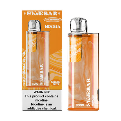 Sugarbar SB8000 Disposable 8000 Puffs 19mL 50mg | MOQ 10 Mimosa 