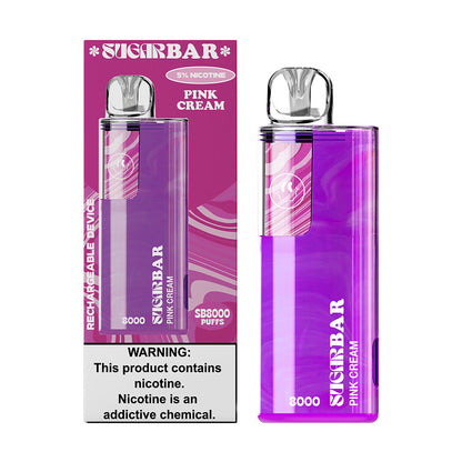 Sugarbar SB8000 Disposable 8000 Puffs 19mL 50mg | MOQ 10 Pink Cream