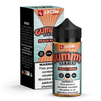 Gummy O’s Series E-Liquid 100mL (Freebase) Peach Rings with Packaging