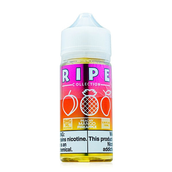 Vape 100 Ripe Series E-Liquid 100mL (Freebase) |  Peachy Mango Pineapple