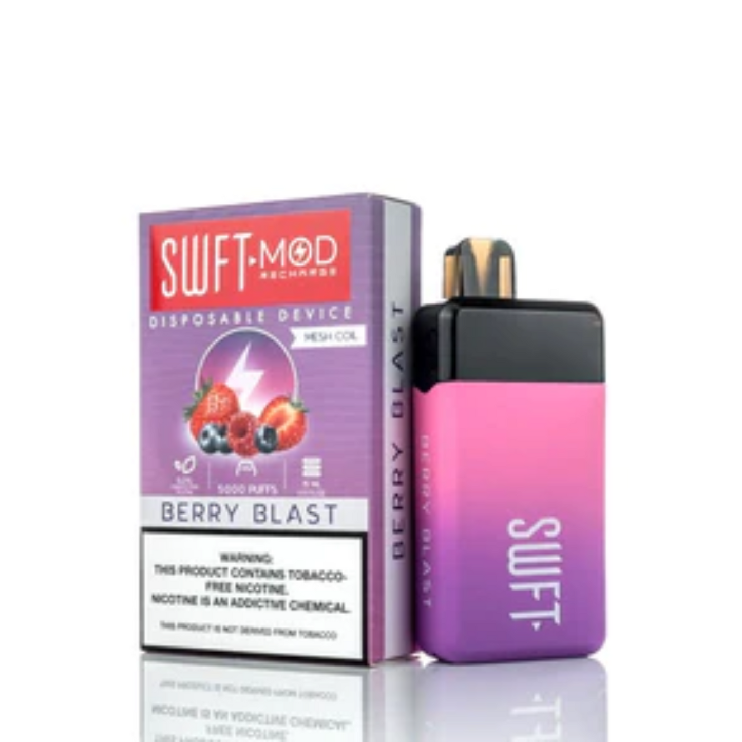 SWFT Mod Disposable 5000 Puffs 15mL 50mg | MOQ 10 | Berry Blast with Packaging