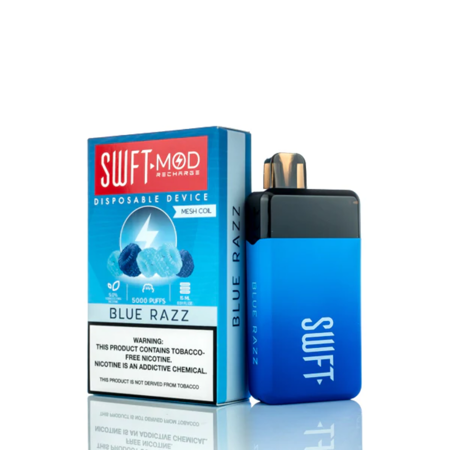 SWFT Mod Disposable 5000 Puffs 15mL 50mg | MOQ 10 | Blue Razz with Packaging