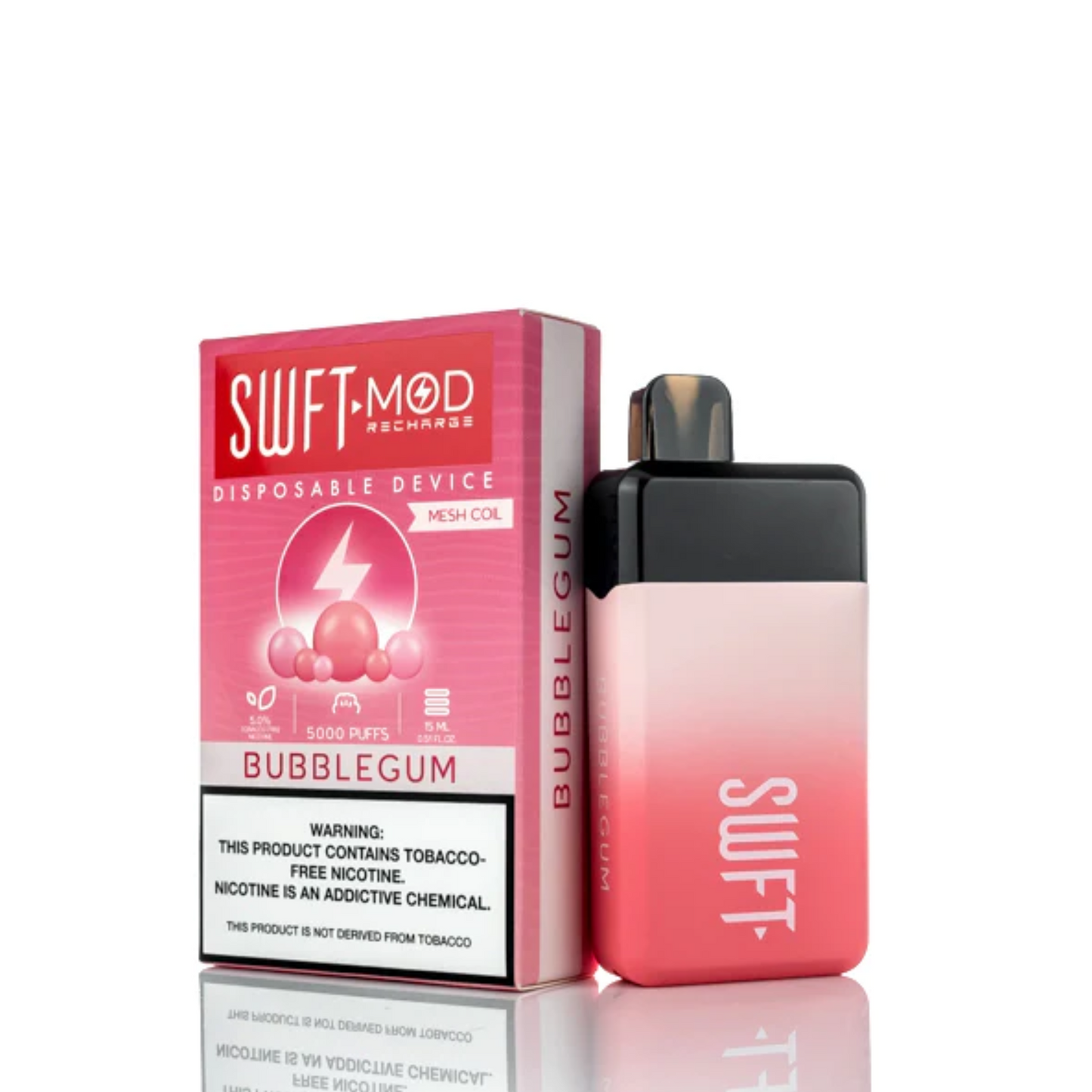 SWFT Mod Disposable 5000 Puffs 15mL 50mg | MOQ 10 | Bubble Gum with Packaging