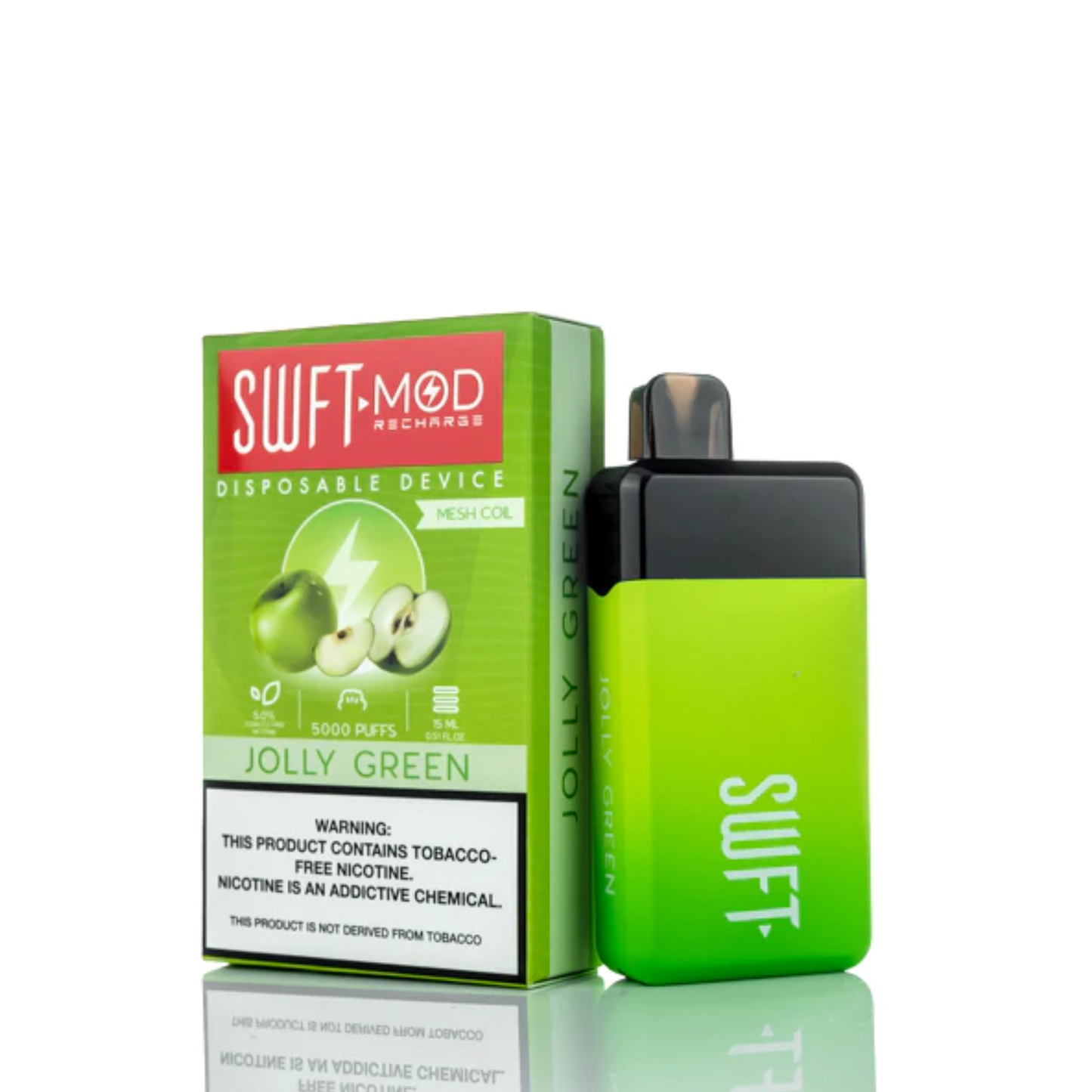 SWFT Mod Disposable 5000 Puffs 15mL 50mg | MOQ 10 | Jolly Green with Packaging