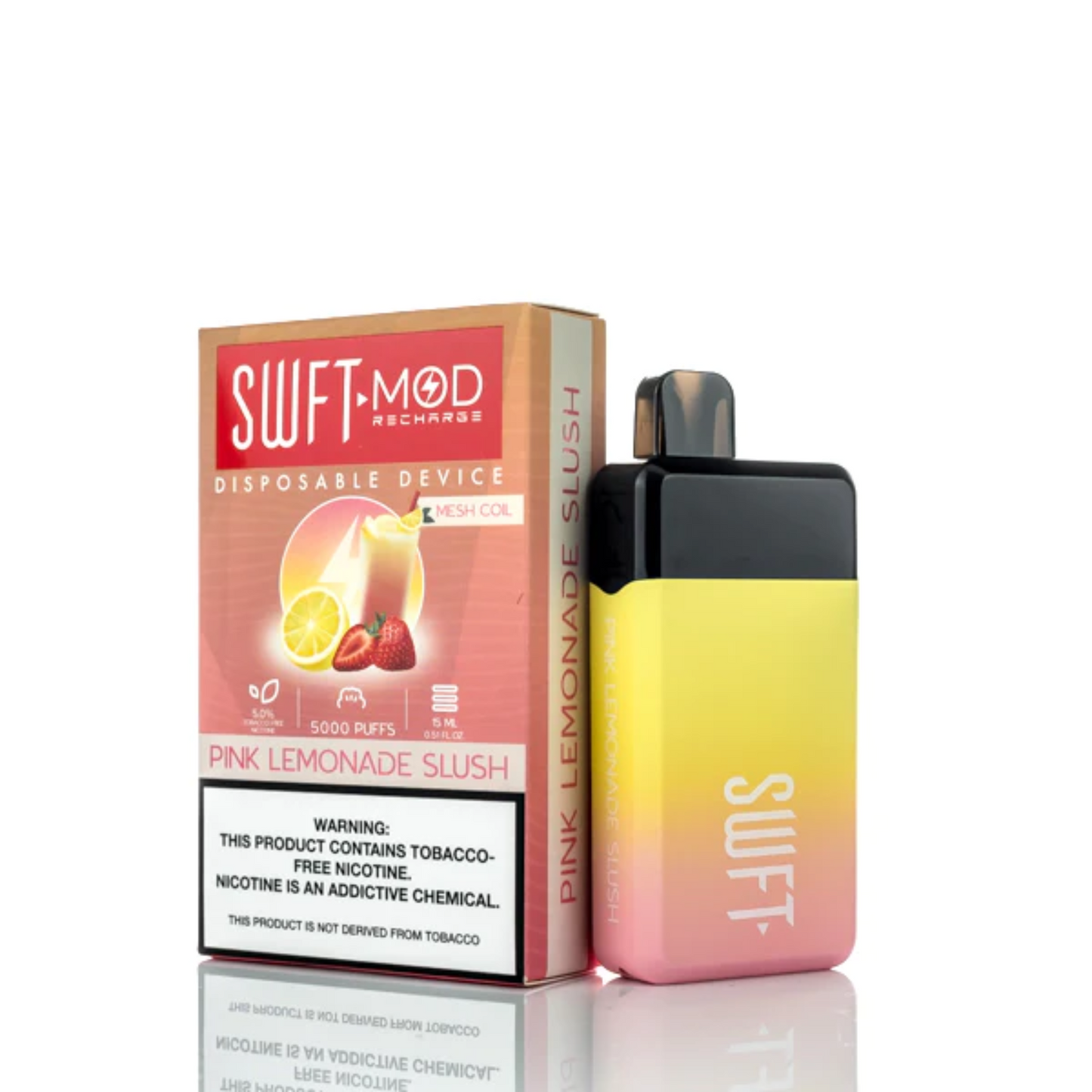 SWFT Mod Disposable 5000 Puffs 15mL 50mg | MOQ 10 | Pink Lemonade Slush with Packaging