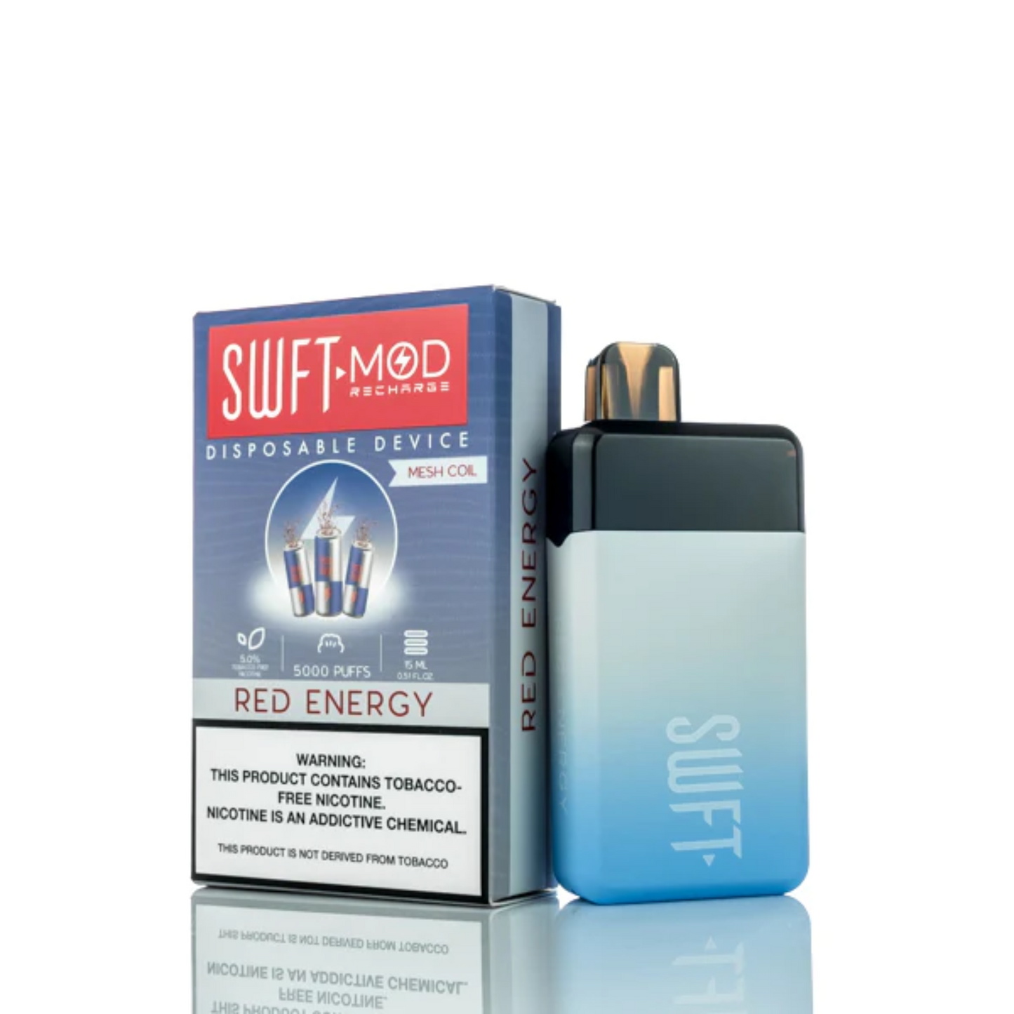 SWFT Mod Disposable 5000 Puffs 15mL 50mg | MOQ 10 | Red Energy with Packaging