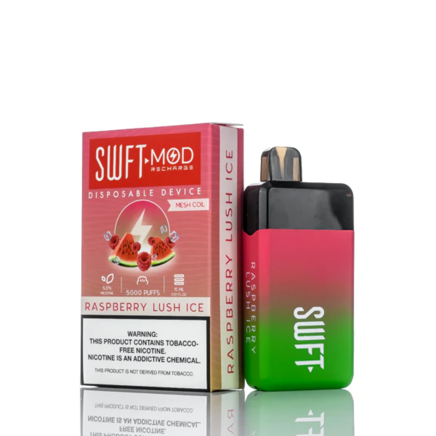 SWFT Mod Disposable 5000 Puffs 15mL 50mg | MOQ 10 | Strawberry Lush Ice with Packaging