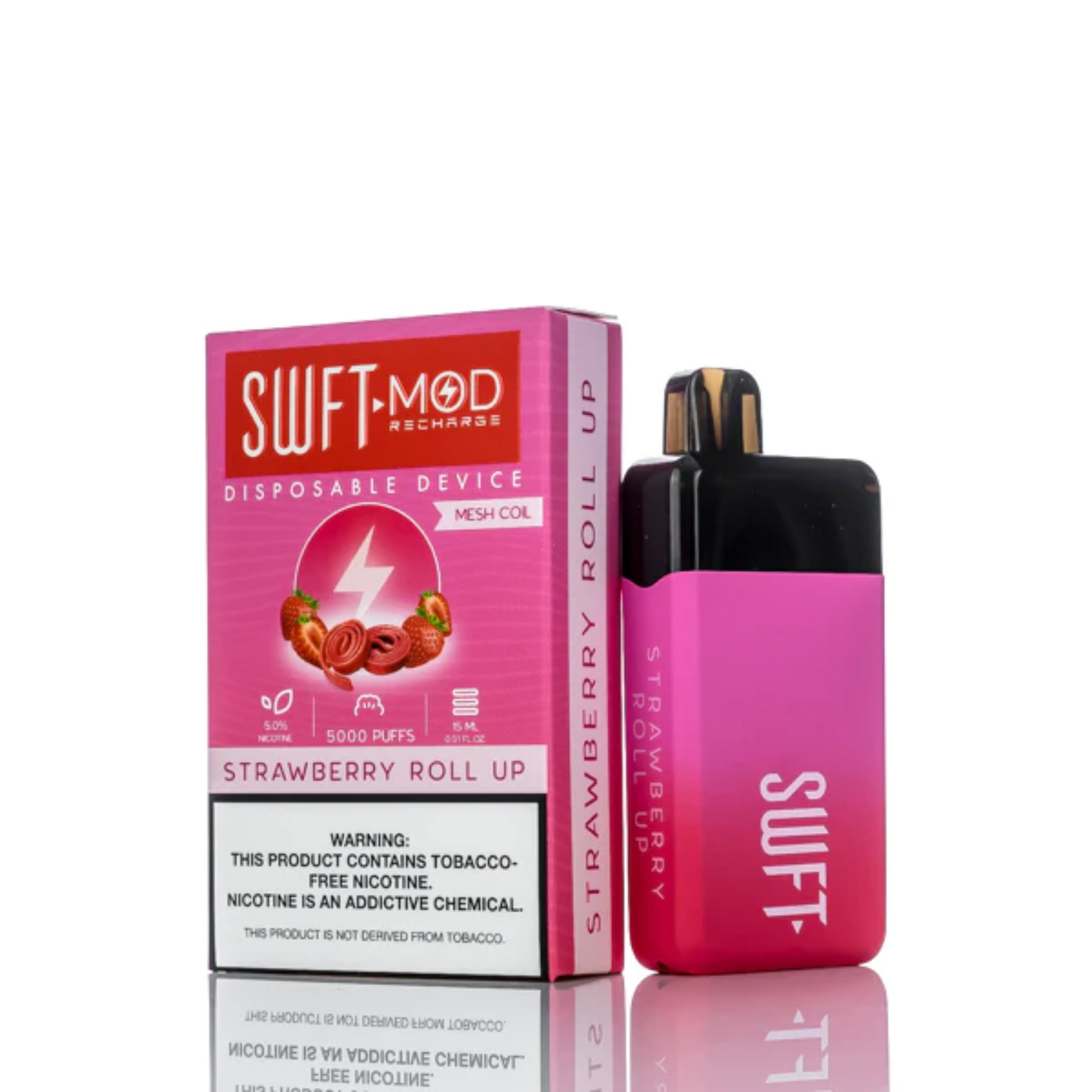 SWFT Mod Disposable 5000 Puffs 15mL 50mg | MOQ 10 | Strawberry Roll Up with Packaging