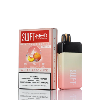 SWFT Mod Disposable 5000 Puffs 15mL 50mg | MOQ 10 | White Peach Ice with Packaging