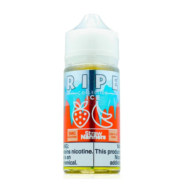 Vape 100 Ripe Series E-Liquid 100mL (Freebase) | Straw Nanners Ice