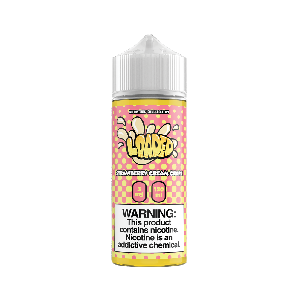 LOADED Series E-Liquid 120mL (Freebase) | Strawberry Cream Crepe