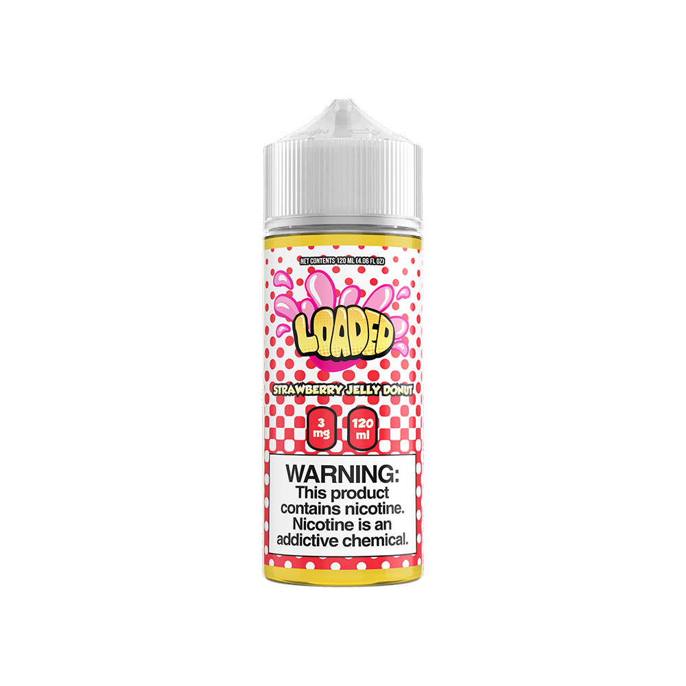 LOADED Series E-Liquid 120mL (Freebase) | Strawberry Jelly Donut