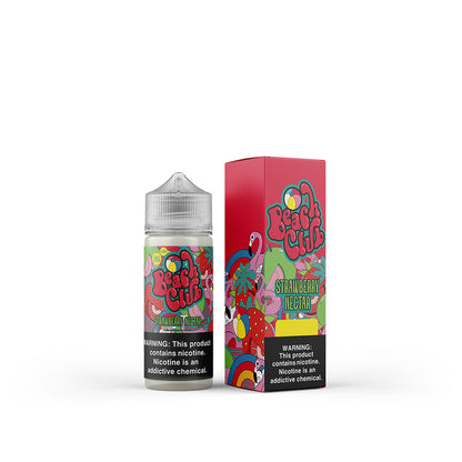 Beach Club E-Liquid 100mL (Freebase) | Strawberry Nectar with Packaging