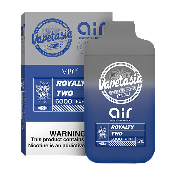 Vapetasia x Air Disposable 6000 Puffs 11mL 50mg | MOQ 10 | Royalty Two with Packaging