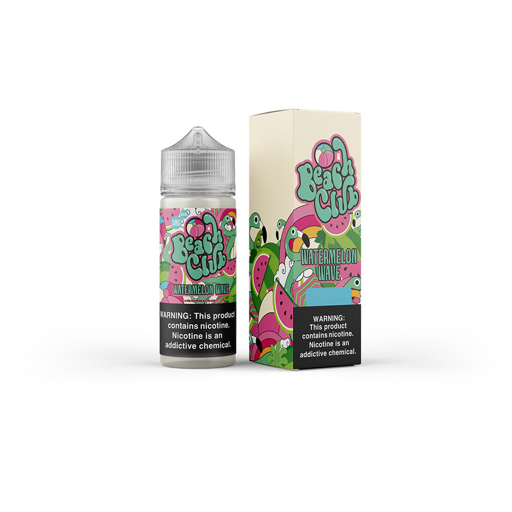 Beach Club E-Liquid 100mL (Freebase) | Watermelon Wave with Packaging