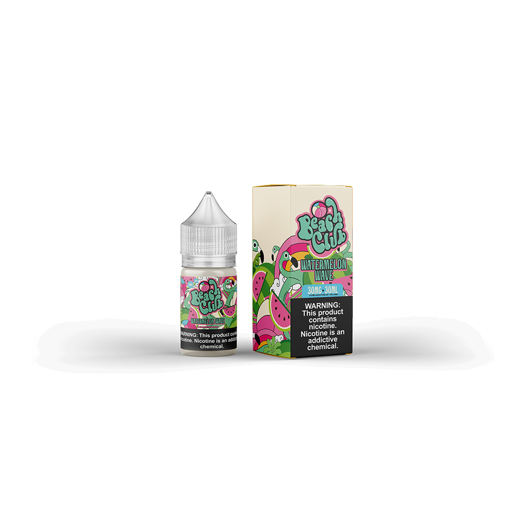 Beach Club E-Liquid 30mL (Salts) | Watermelon Wave with Packaging