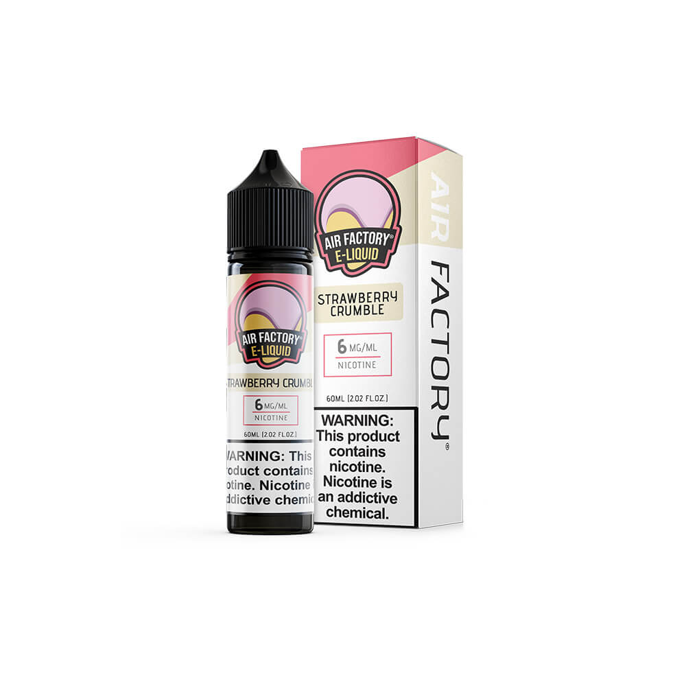 Air Factory E-Juice 60mL (Freebase) | Strawberry Crumble with packaging