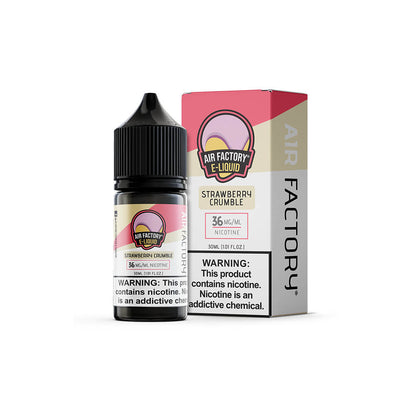 Air Factory Salt Series E-Liquid 30mL (Salt Nic) | 18mg | Strawberry Crumble with packaging