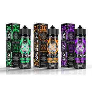 Alt Zero TFN Series E-Liquid 60mL (Freebase) Group Photo with Packaging