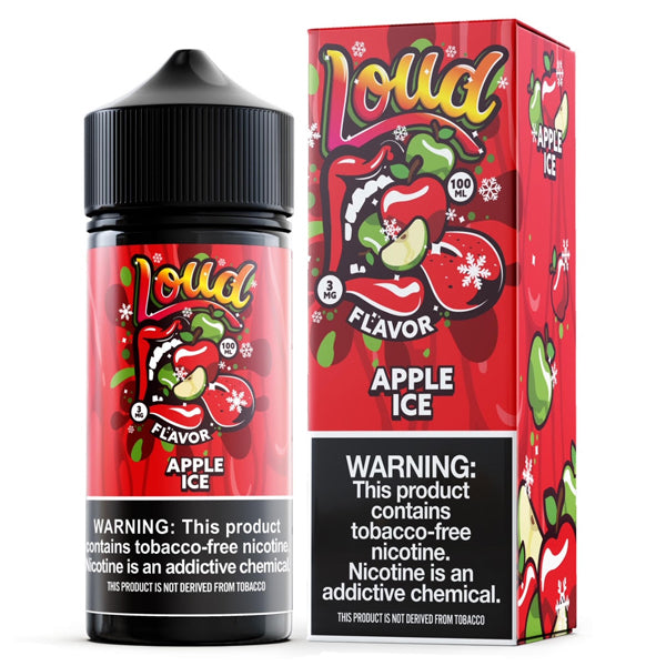 Loud TFN Series E-Liquid 100mL Apple Ice with packaging