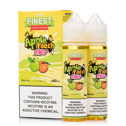 Sweet & Sour Series by Finest E-Liquid x2-60mL Apple Peach Sour with packaging