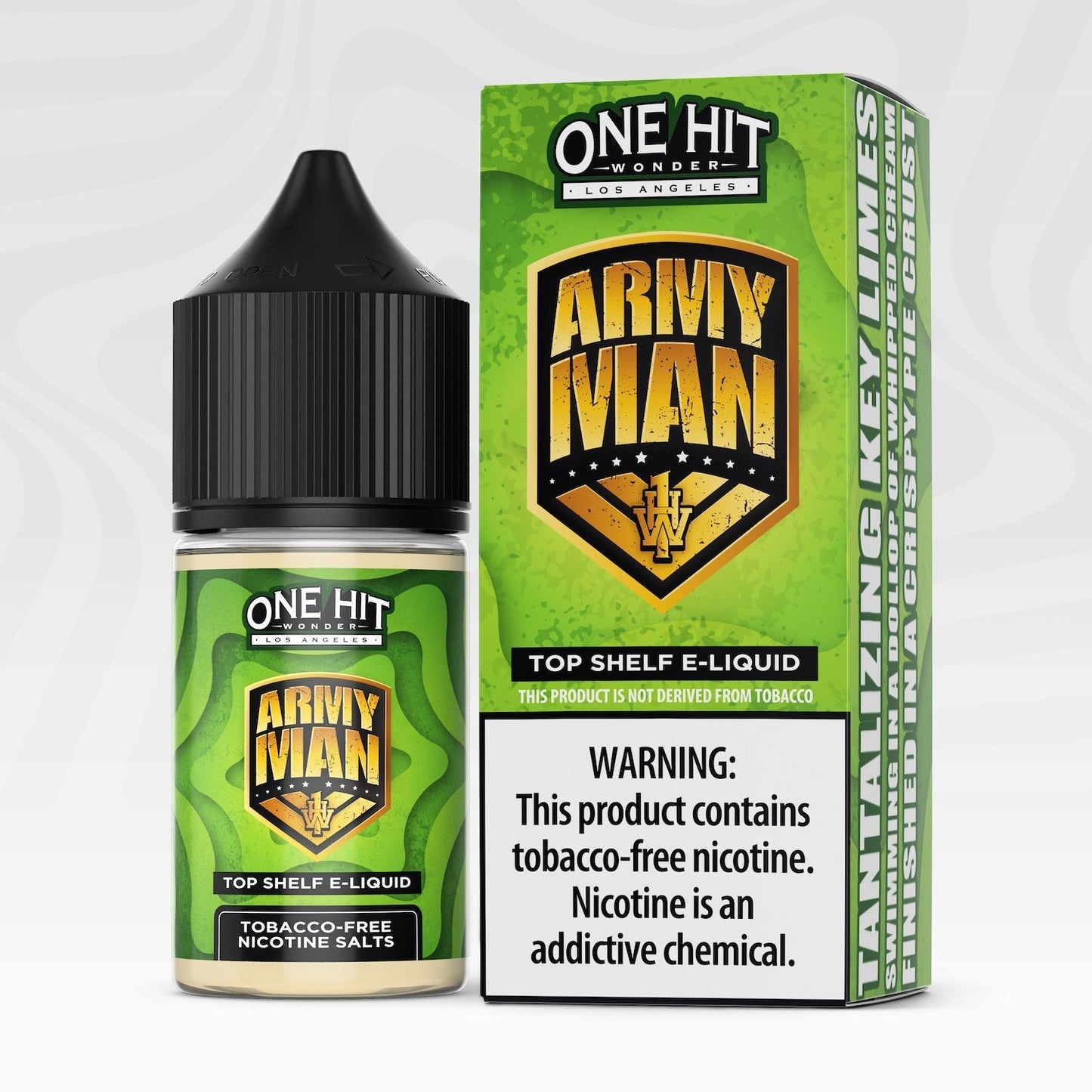 One Hit Wonder TFN Salt Series E-Liquid 30mL (Salt Nic) | Army Man with packaging