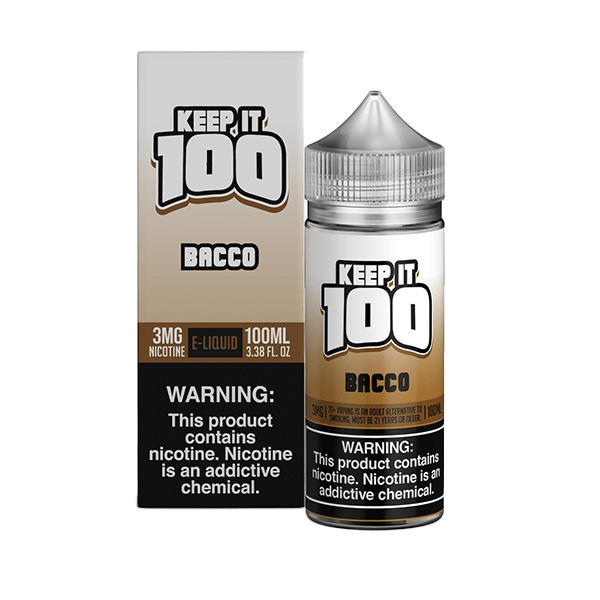 Keep It 100 TFN Series E-Liquid 0mg | 100mL (Freebase) Bacco with Packaging