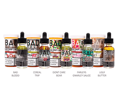 Bad Salts Series E-Liquid 30mL (Salt Nic) | Group Photo with Packaging