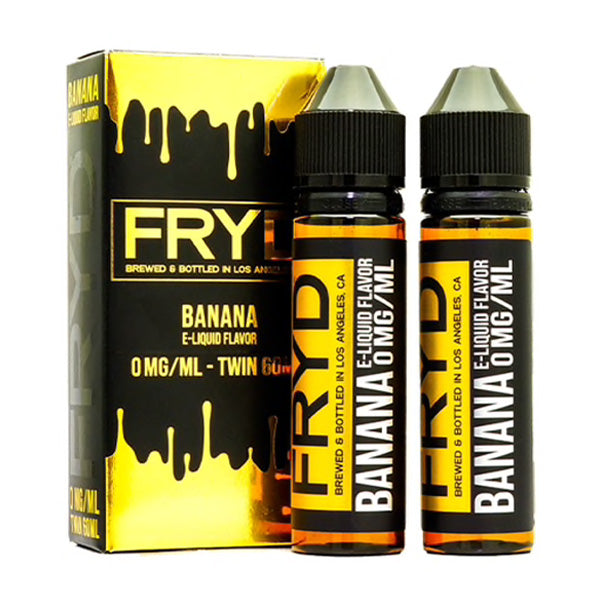 FRYD Series E-Liquid 2x-60mL Bottles (Freebase) Banana with packaging