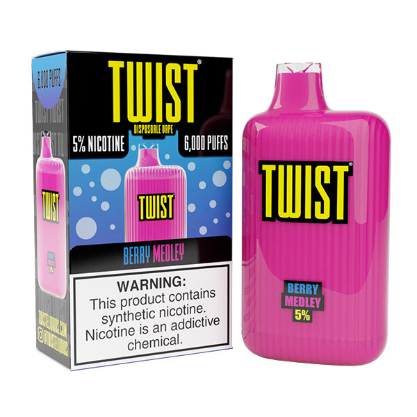 Twist Disposable 6000 Puffs 15mL 50mg | MOQ 10 Berry Medley