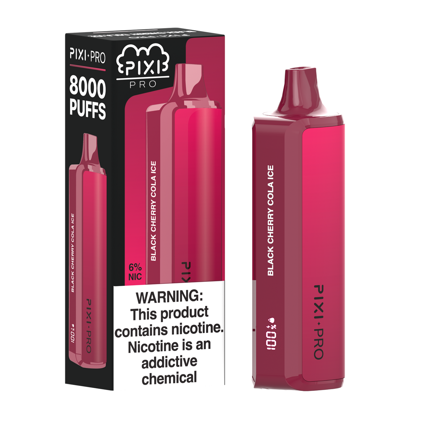 Black Cherry Cola Ice Pixi Pro Disposable 8000 Puffs 14mL 60mg | MOQ 10pc