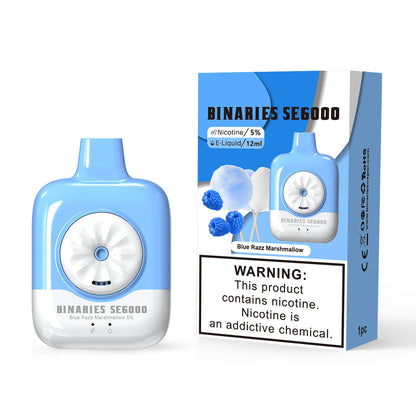 HorizonTech Binaries Cabin Disposable SE 6000 Puffs 12mL 50mg | MOQ 10 Blue Razz Marshmallow with Packaging