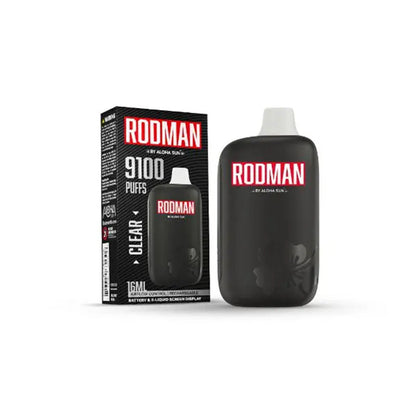 Clear Aloha Sun Rodman Disposable 9100 Puffs 16mL 50mg | MOQ 10 with Packaging