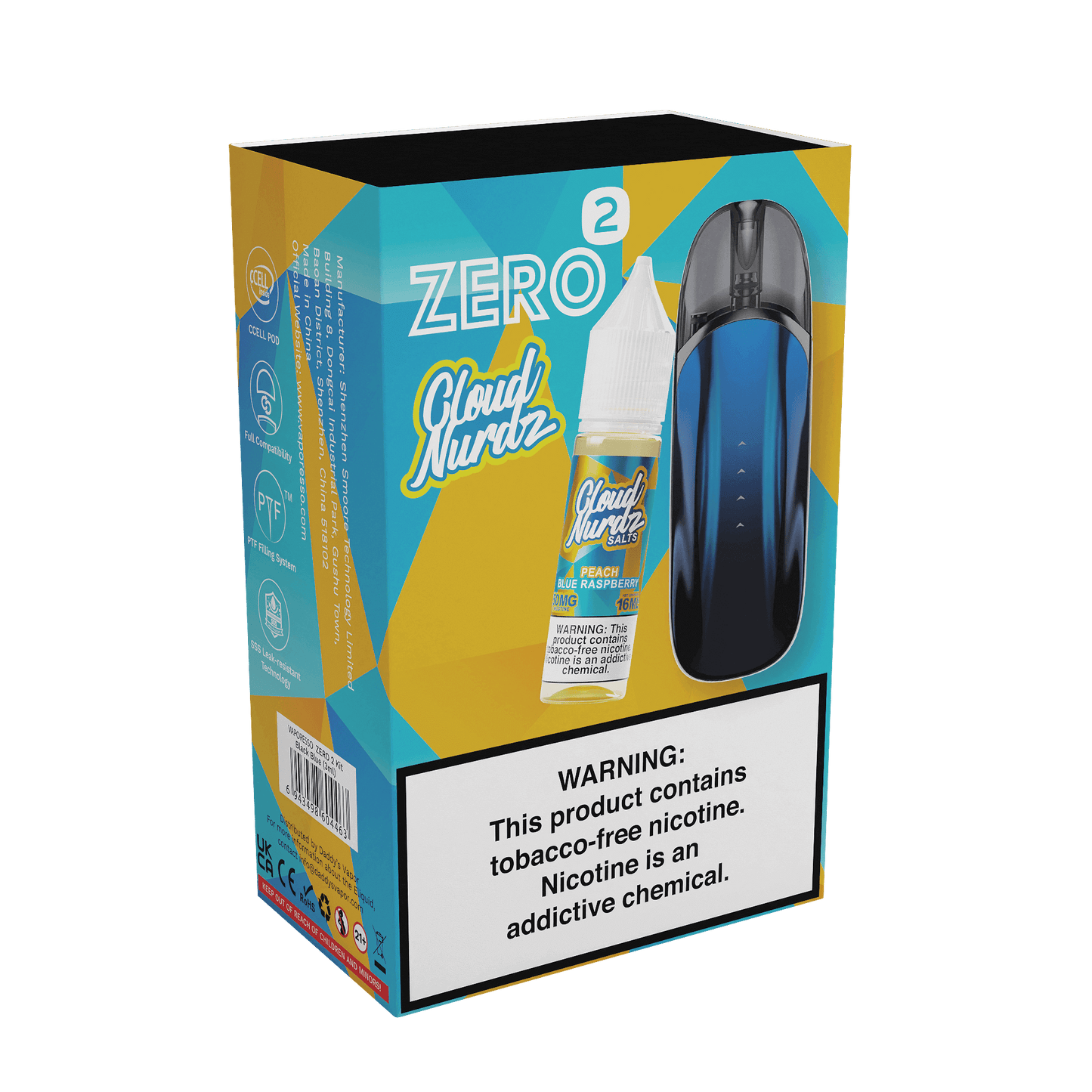 Twist Zero2 Collab Bundle Cloud Nurdz Salt Blue Peach Blue Razz packaging