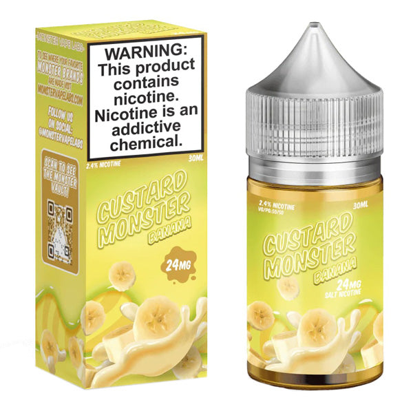 Jam Monster Salt Series E-Liquid 30mL Custard Monster Banana with packaging