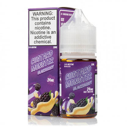 Jam Monster Salt Series E-Liquid 30mL Custard Monster Blackberry with packaging