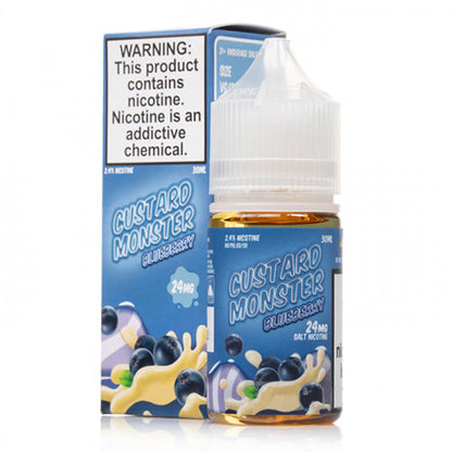 Jam Monster Salt Series E-Liquid 30mL Custard Monster Blueberry with packaging