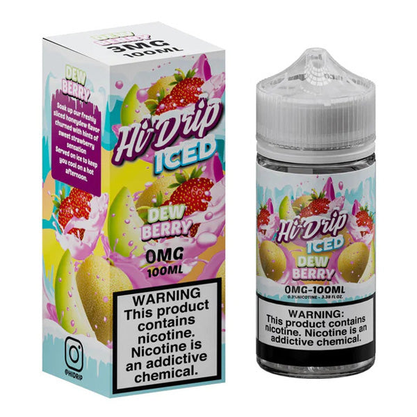 Hi-Drip Series E-Liquid 100mL (Freebase) | Dew Berry Iced with packaging