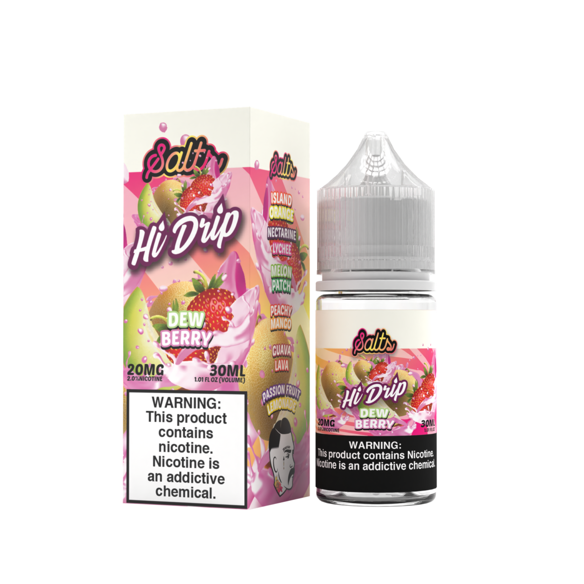 Hi-Drip Salt Series E-Liquid 30mL (Salt Nic) | DewBerry with packaging